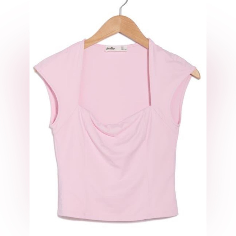 Elodie Light Pink Cap Sleeve Blouse